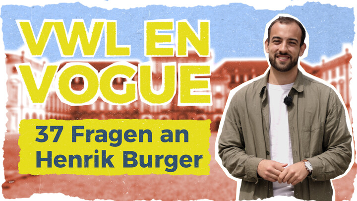 Thumbnail zum YouTube-Film mit Henrik Burger im Format „VWL EN VOGUE – 37 Fragen”