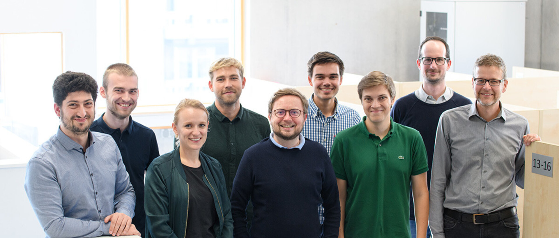 Das Team neunköpfige des mLab.