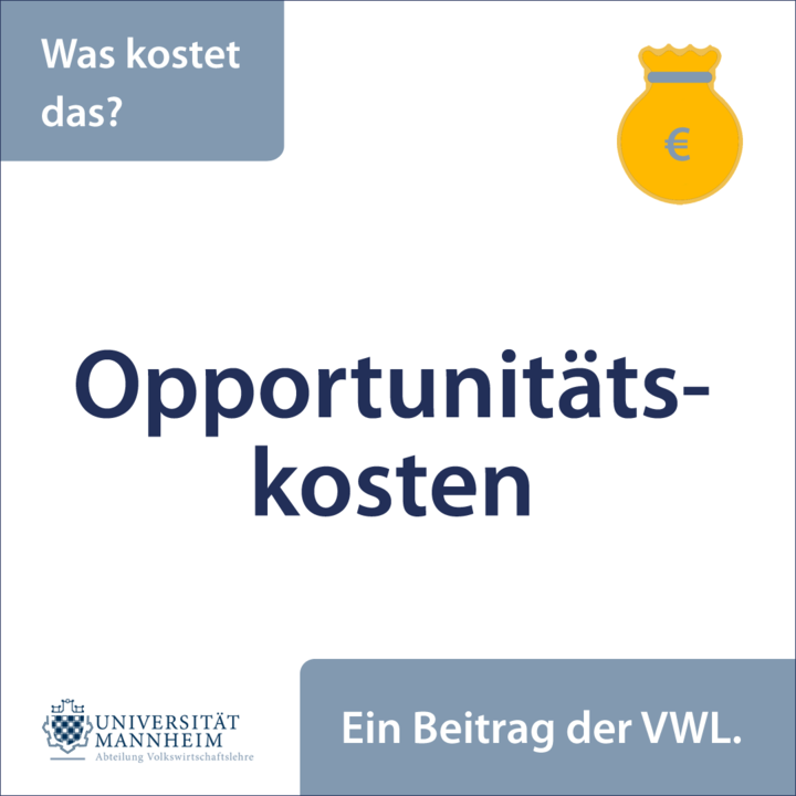 Slide 1 eines Instagram-Posts zum Thema Opportunitätskosten