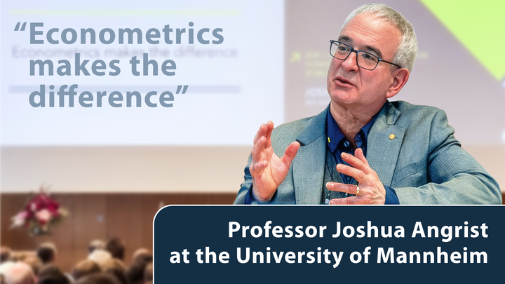 Thumbnail zum Film "Professor Joshua Angrist at the University of Mannheim" mit Portrait von Prof. Angrist