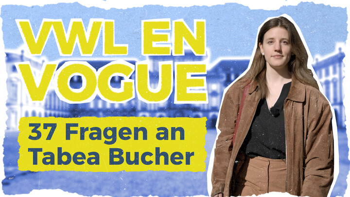 Thumbnail zum YouTube-Film mit Tabea Bucher im Format „VWL EN VOGUE – 37 Fragen”